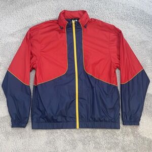 Nike SB Jacket Mens Large Red Navy Storm-FIT Hooded Windbreaker Skate DA4203-687